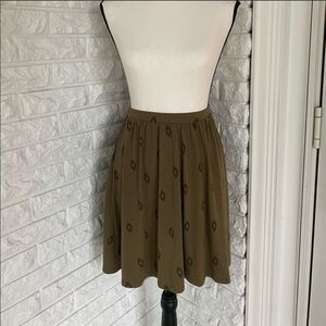 Green Patterned Skirt